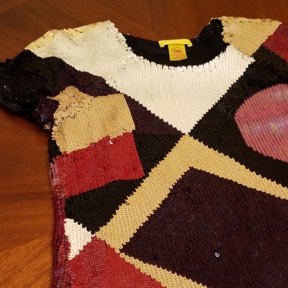 Catherine Malandrino sequin color block Rihanna - Picture 7 of 8